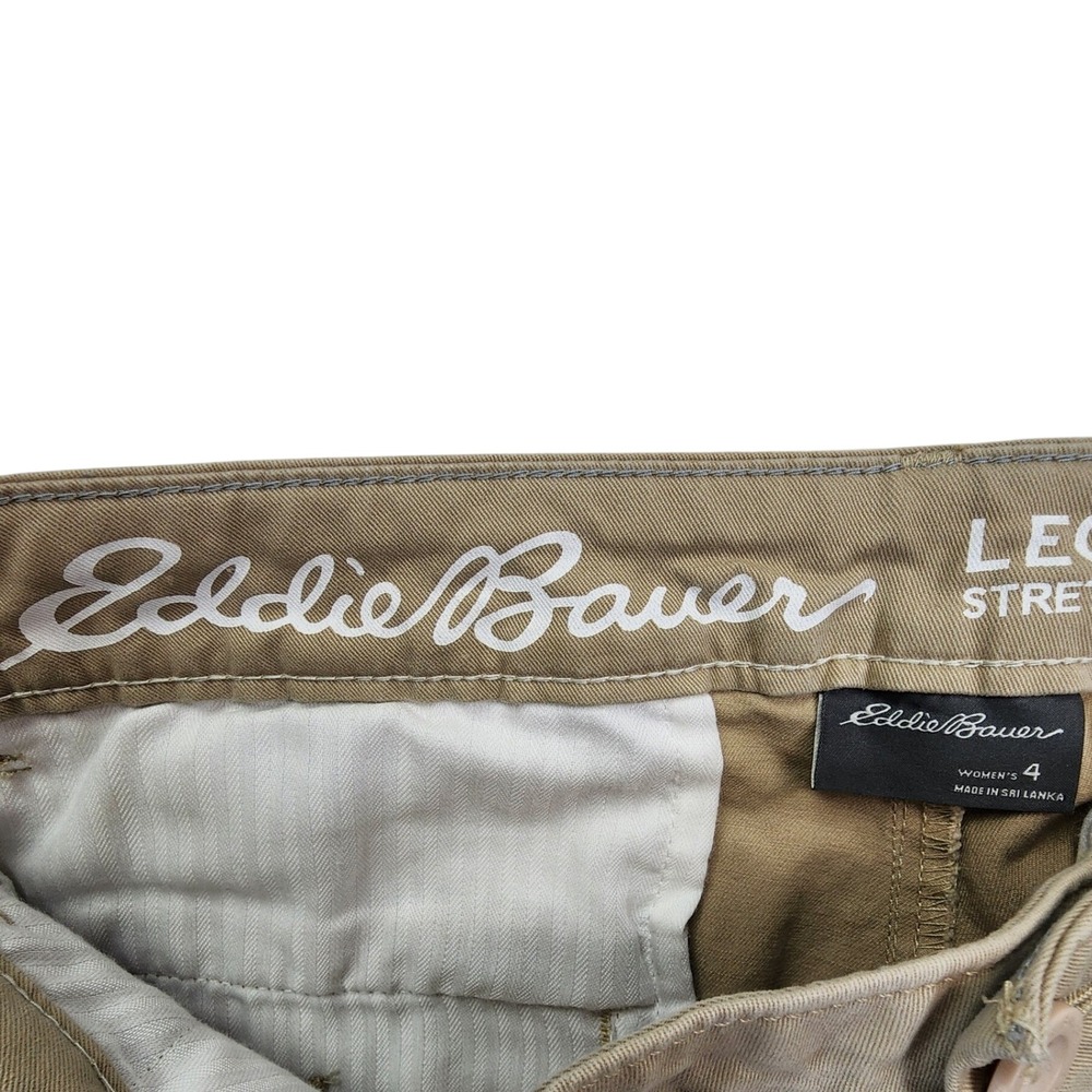 Eddie Bauer 4 Khaki Legendwash Stretch Boyfriend Chino Pants Prep Outdoor Casual - Picture 7 of 11
